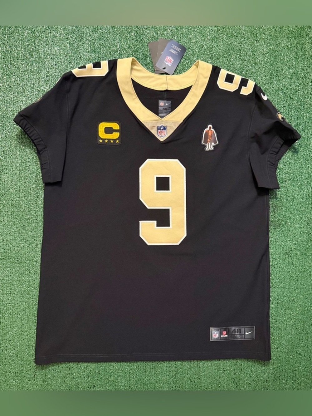 Authentic Drew Brees New Orleans Saints Black Nike Vapor Elite Jersey Size 48/XL